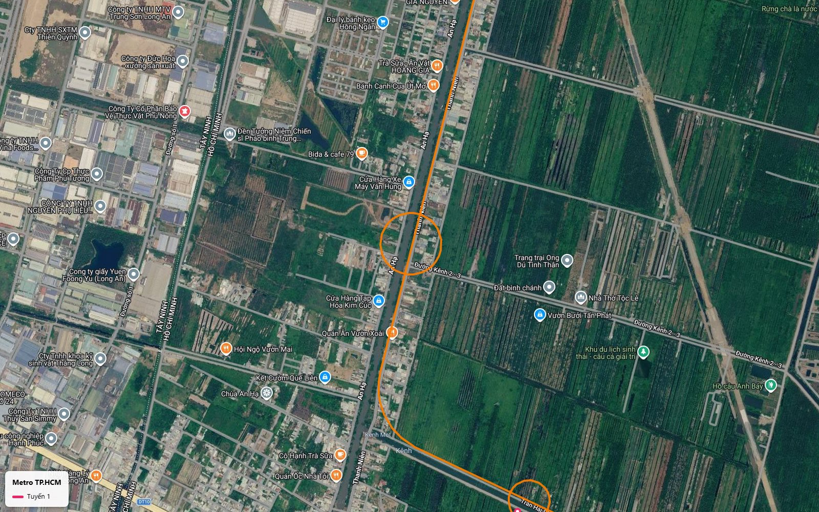 Ga trung chuyển đầu tiên trên hành trình tuyến metro số 1 tại trục Thanh Niên An Hạ Bình Chánh