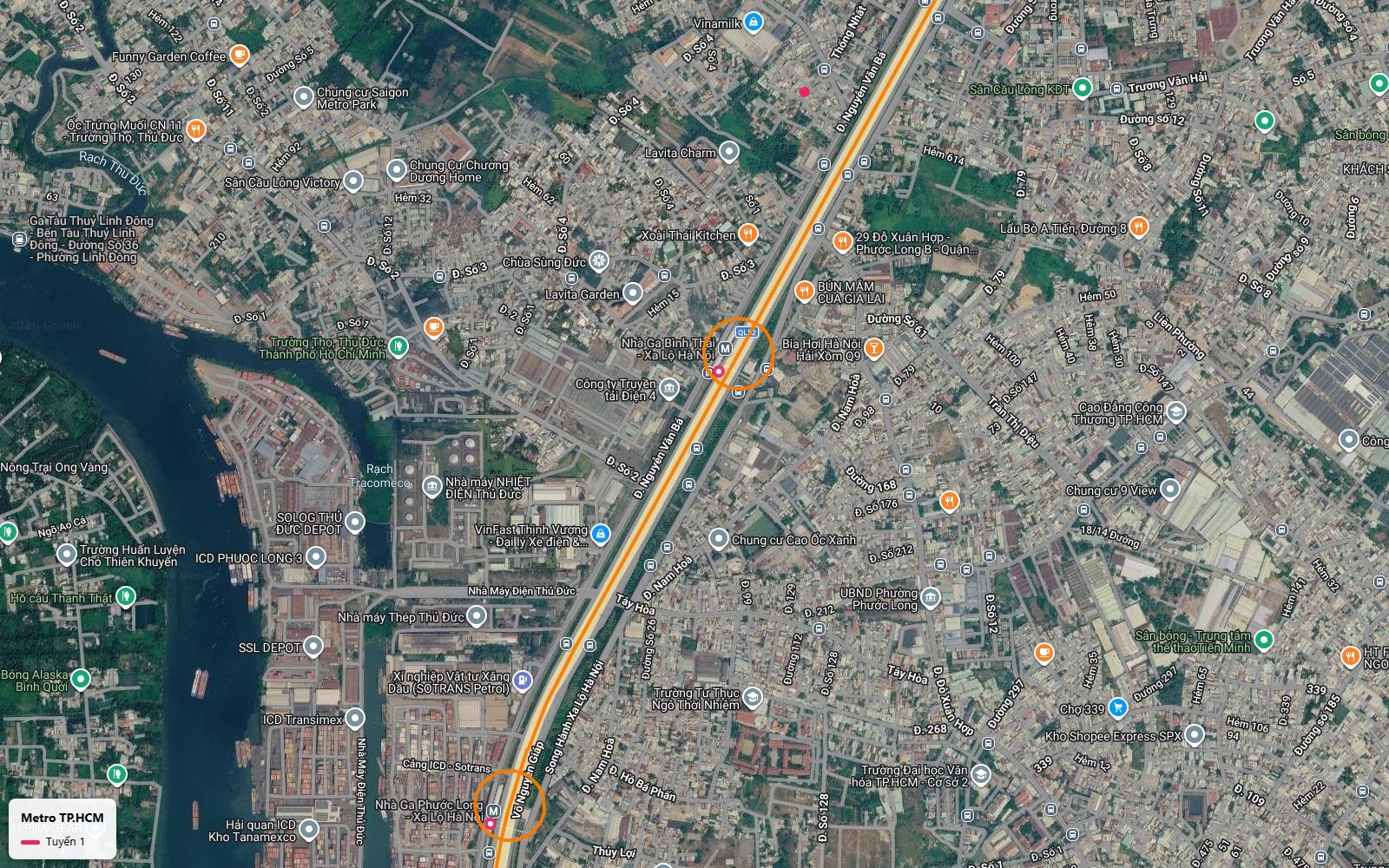 Ga Bình Thái tuyến metro số 1 giữa chuỗi căn hộ Lavita Charm Lavita Garden và vùng nhà máy Trường Thọ